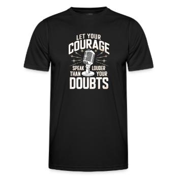 Poésie Slam Speak Loud Slam Poésie - T-shirt sport Homme - noir - Devant - AI Model Male 178 dark (178cm)