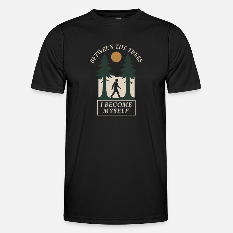 Forest Walk Overthinker Mental Reset - Men's Functional T-Shirt - black
