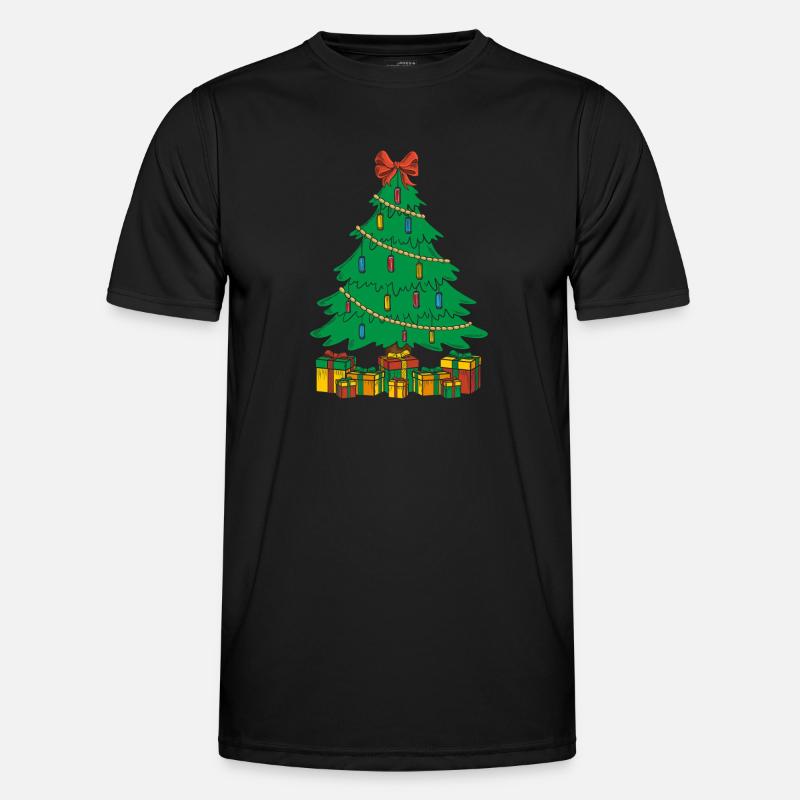 Funny Harmonica Player Christmas Tree Harmonica - Männer Funktions-T-Shirt - Schwarz