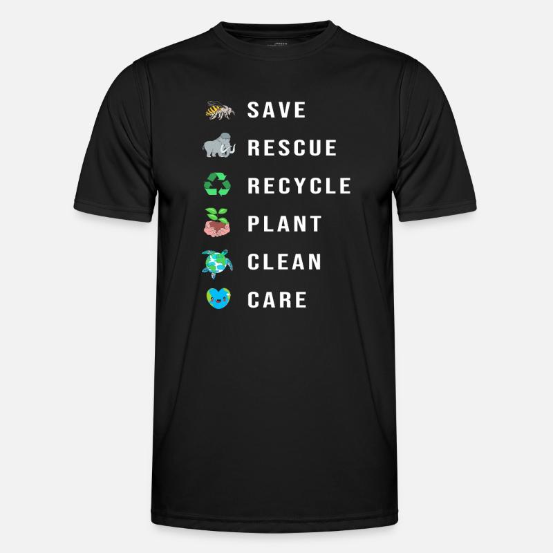 Climate change Environment Environmental protection - Men's Functional T-Shirt - black