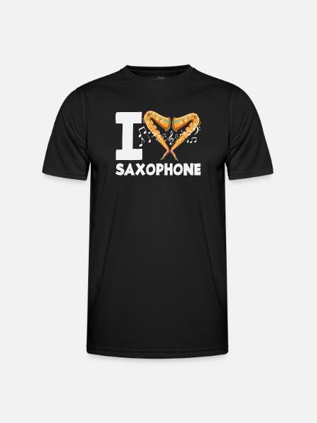 I love saxophone saxophonist - Men's Functional T-Shirt - black