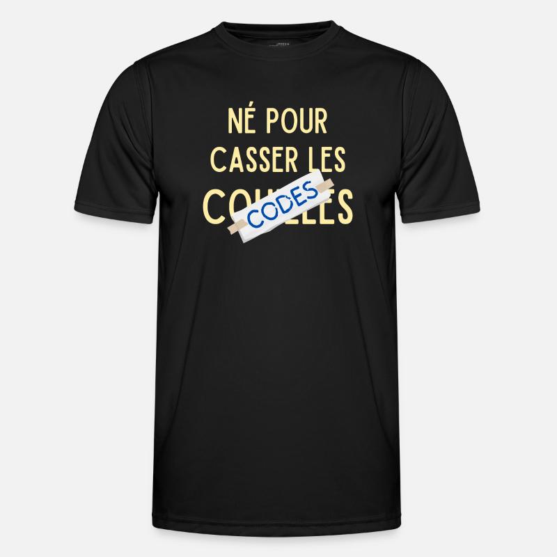 Born to break the codes - Men's Functional T-Shirt - black
