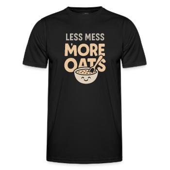 Porridge Breakfast Culture Overnight - Men's Functional T-Shirt - black - Front - AI Model Male 178 dark (178cm)