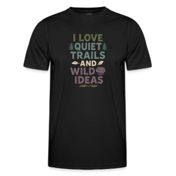 Neurodivergent introvert - Men's Functional T-Shirt - black - Front - AI Model Male 178 dark (178cm)