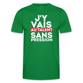 Ich setze AU-Talent ohne Druck - Männer Funktions-T-Shirt - Kelly Green - Vorne - AI Model Male 178 dark (178cm)