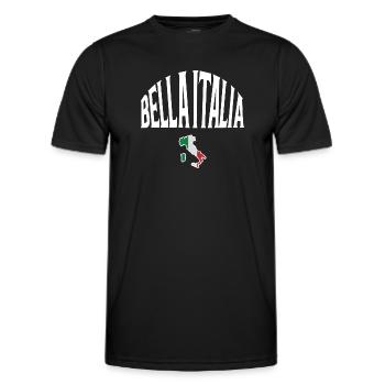 Bella Italia - Men's Functional T-Shirt - black - Front - AI Model Male 178 dark (178cm)
