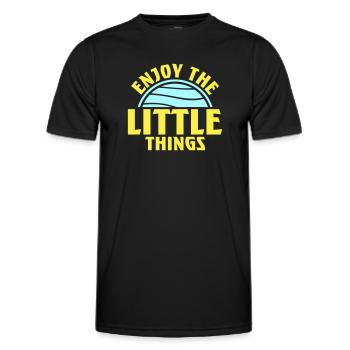 Enjoy The Little Things Dankbarkeit Achtsamkeit - Männer Funktions-T-Shirt - Schwarz - Vorne - AI Model Male 178 dark (178cm)