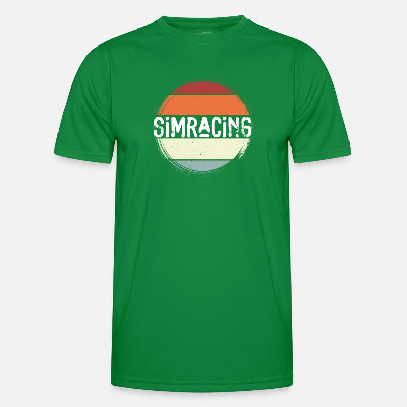 SimRacing Retro Circle Emblem Men's Functional T-Shirt