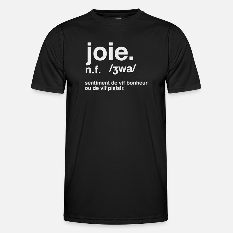 Joy Dictionary Style-Definition - Männer Funktions-T-Shirt - Schwarz