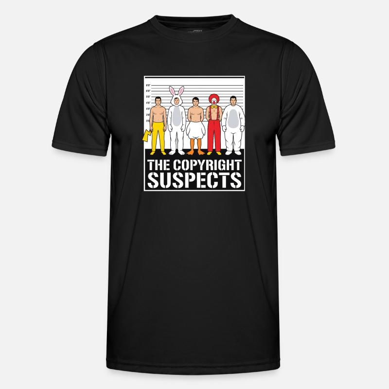 Die Urheberrechtsverdächtigen - Männer Funktions-T-Shirt - Schwarz