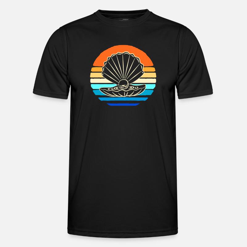 Shell collector shell - Men's Functional T-Shirt - black