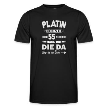 55 Jahre Beziehung Jahrestag Hochzeitstag - Männer Funktions-T-Shirt - Schwarz - Vorne - AI Model Male 178 dark (178cm)