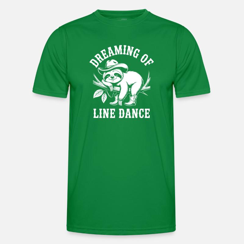 Faultier  träumt vom Line Dance Männer Funktions-T-Shirt