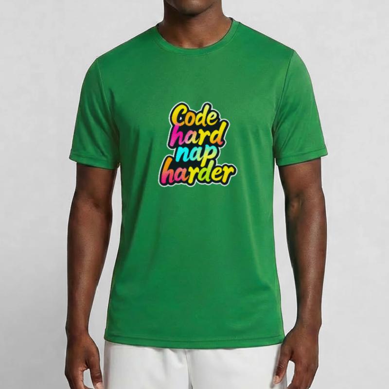 Code Hard Nap Harder Funny Programmer Tee T-shirt sport Homme