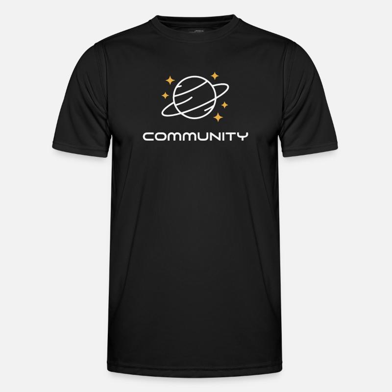 Planet Ringed Unity - Men's Functional T-Shirt - black