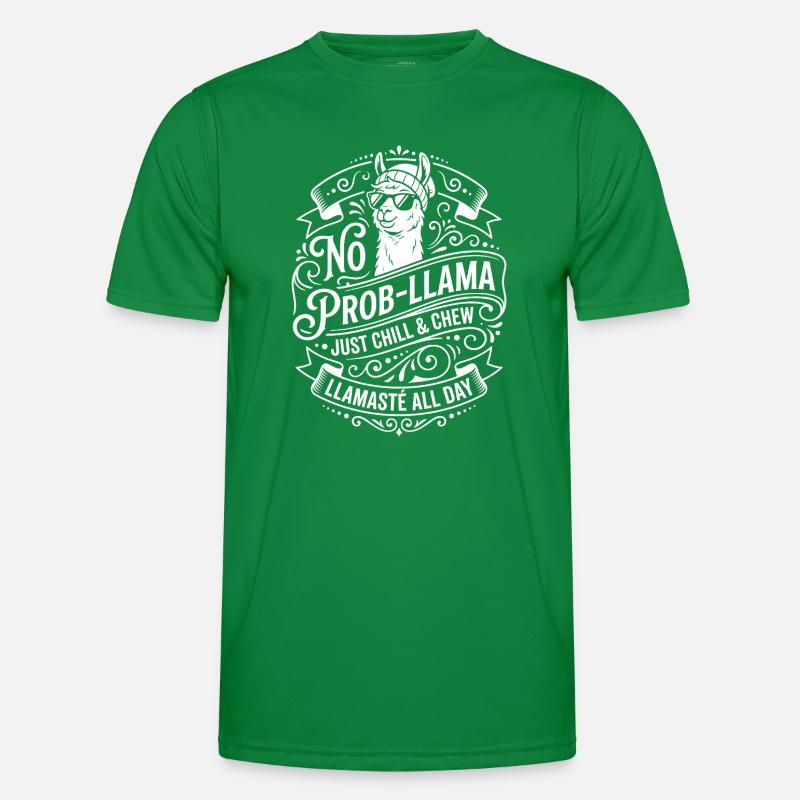 No Prob-Llama Chill & Chew Männer Funktions-T-Shirt