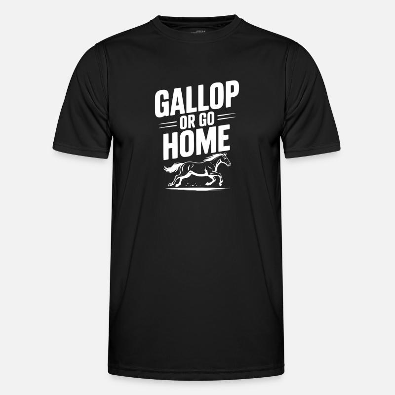 Galoppieren oder nach Hause gehen - Männer Funktions-T-Shirt - Schwarz