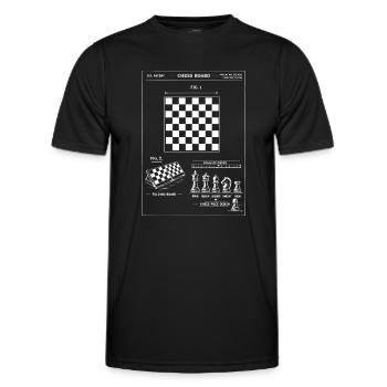 Schachbrett-Blaupausenpatent - Männer Funktions-T-Shirt - Schwarz - Vorne - AI Model Male 178 dark (178cm)