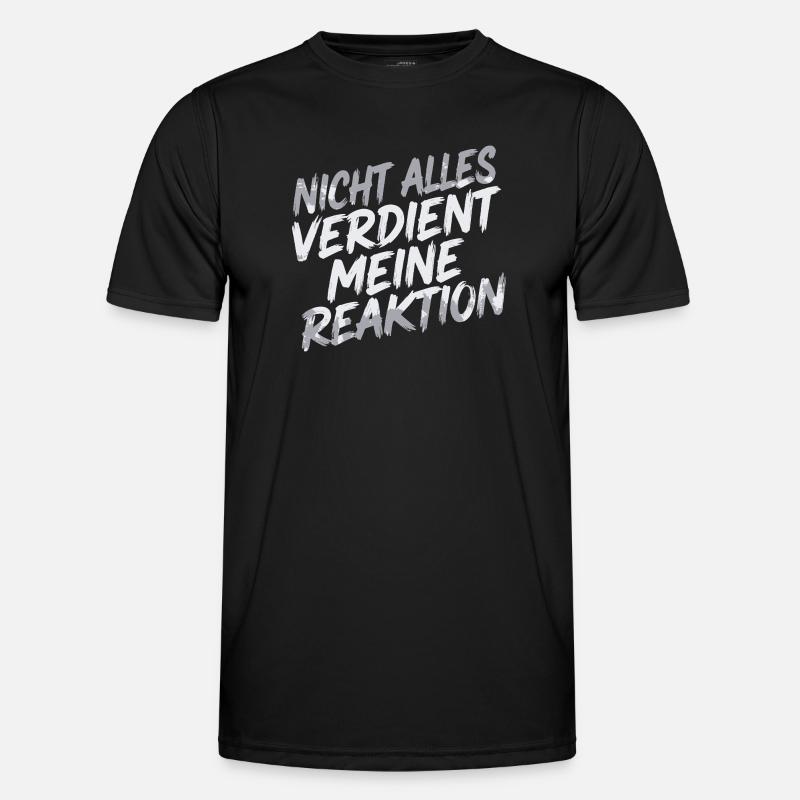 Zero reaction - I don't care - Men's Functional T-Shirt - black