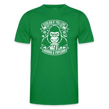 Scream Gorilla Popcorn Design - T-shirt sport Homme - vert - Devant - AI Model Male 178 dark (178cm)