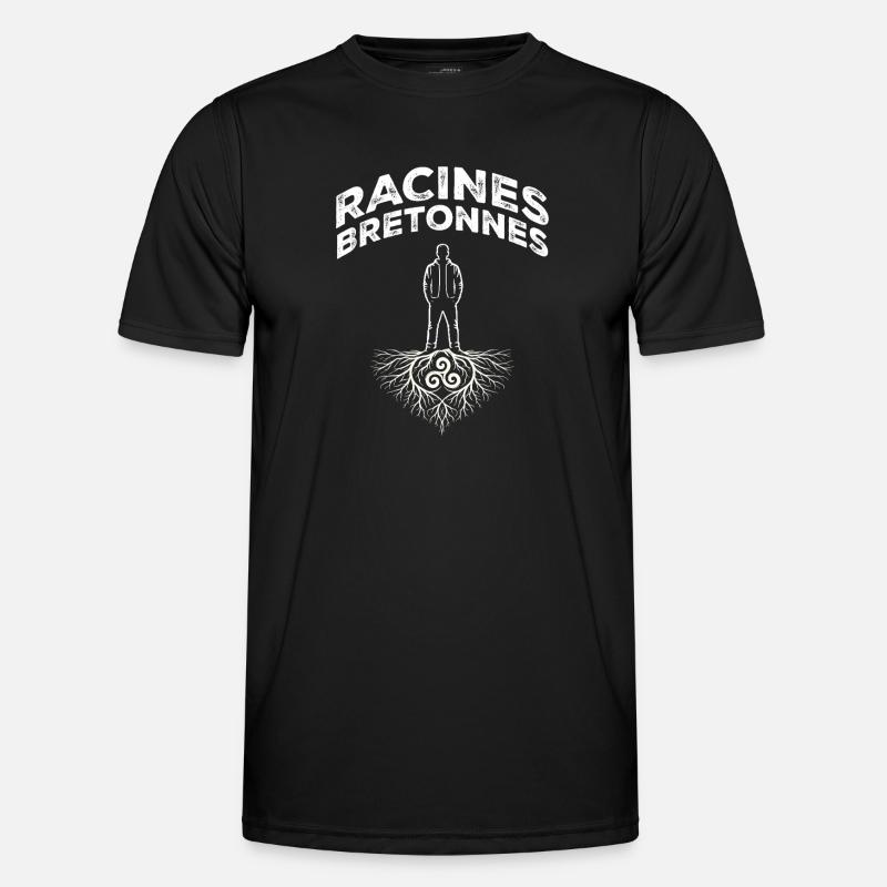 Brittany Breton Roots Triskell Identity - Men's Functional T-Shirt - black