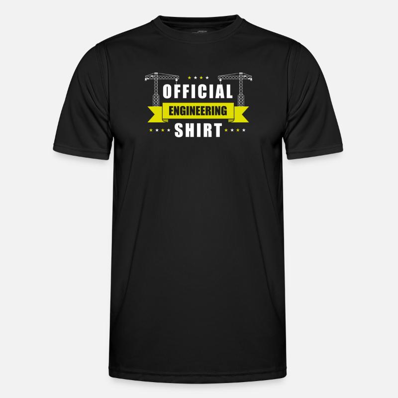 Official Engineer's Shirt Building Construction - Men's Functional T-Shirt - black