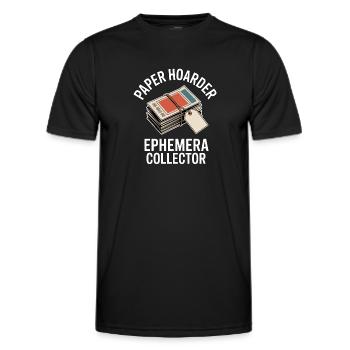 Paper Hoarder Ephemera Collector - Männer Funktions-T-Shirt - Schwarz - Vorne - AI Model Male 178 dark (178cm)