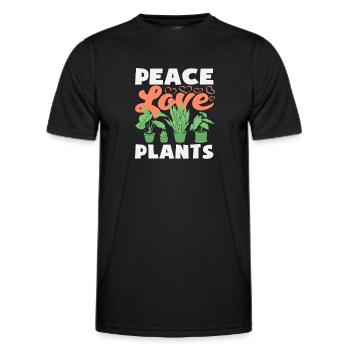 Love Plants Hobby Gardener Gardening - Men's Functional T-Shirt - black - Front - AI Model Male 178 dark (178cm)