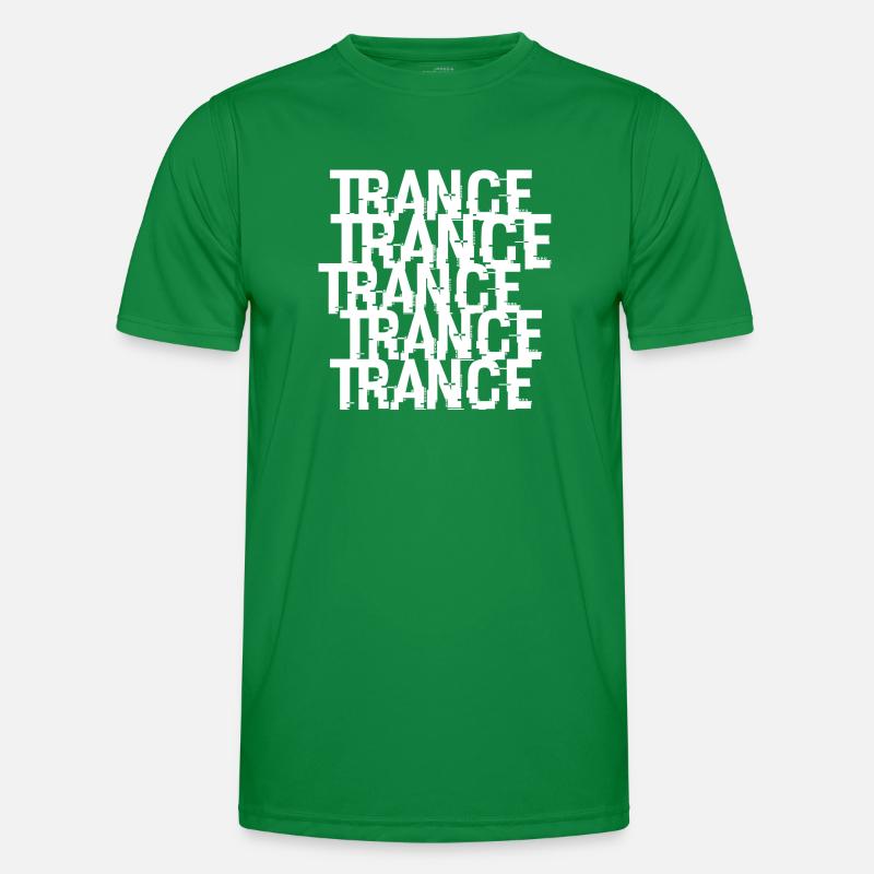 Trance-Typographisches Muster Männer Funktions-T-Shirt