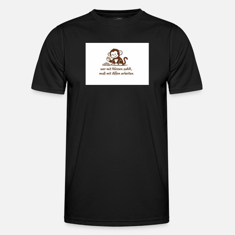 Arbeiteraffe_mit_Erdnuessen - Men's Functional T-Shirt - black