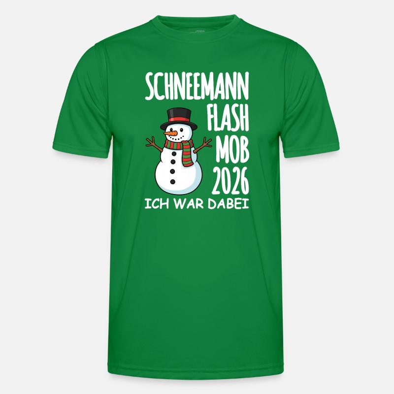 Snowman flash mob Men's Functional T-Shirt