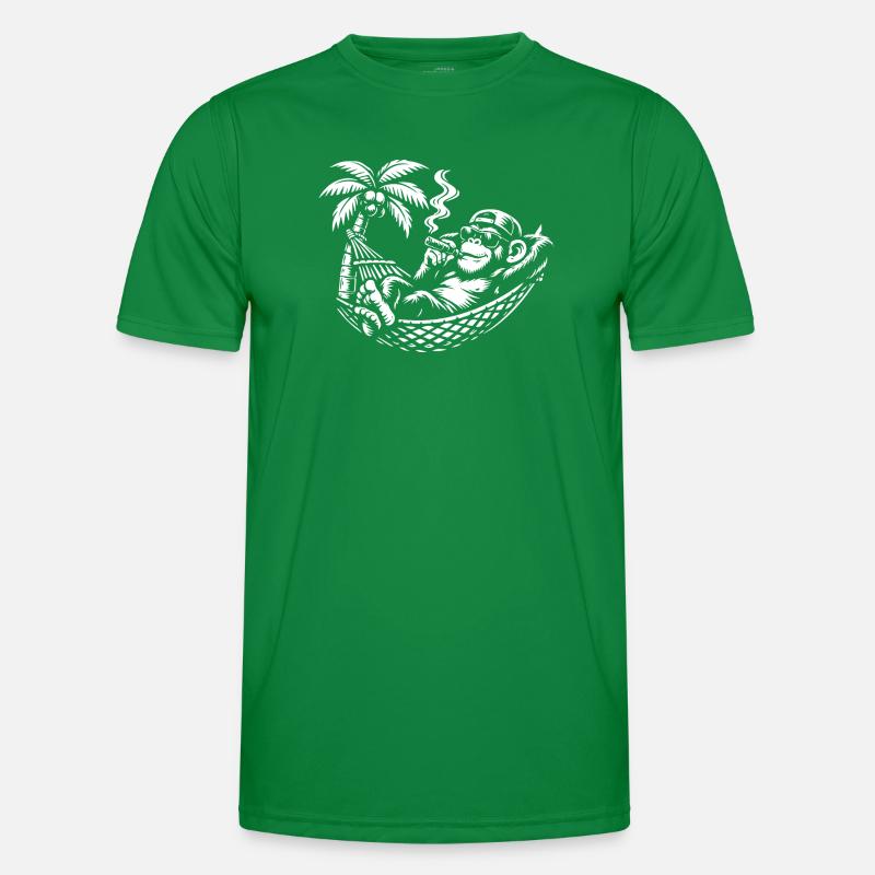 Chill Monkey Hammock Cigar Men's Functional T-Shirt