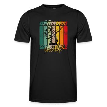Fin d’études primaires École primaire terminée - T-shirt sport Homme - noir - Devant - AI Model Male 178 dark (178cm)