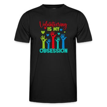 L’appréciation du bénévolat est mon obsession bénévole - T-shirt sport Homme - noir - Devant - AI Model Male 178 dark (178cm)