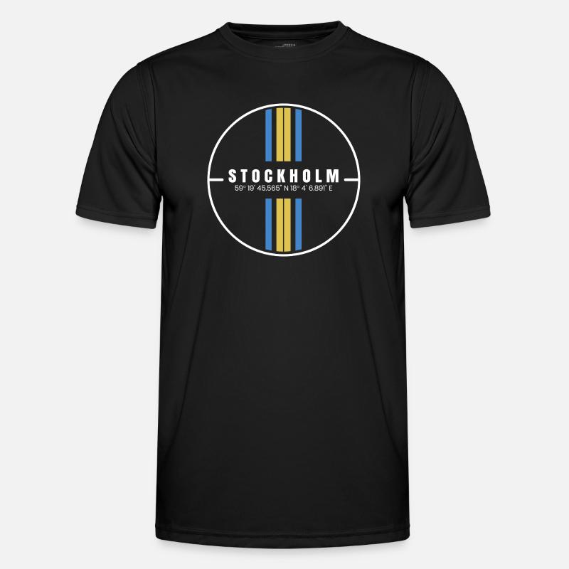 Stockholm Coordinates - Men's Functional T-Shirt - black