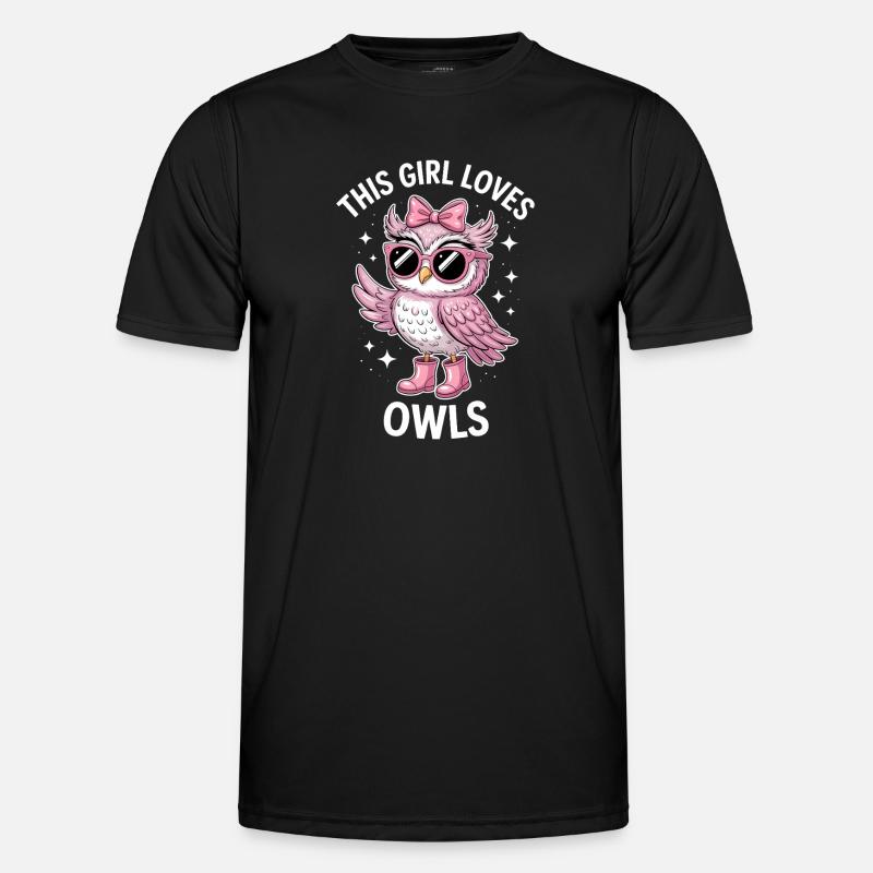 Eule Sprüche Eulen Lustiges Eulen Geschenk - Männer Funktions-T-Shirt - Schwarz