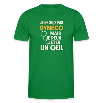 Nicht Gynäkologin, schau mal, Humor Beauf - Männer Funktions-T-Shirt - Kelly Green - Vorne - AI Model Male 178 dark (178cm)