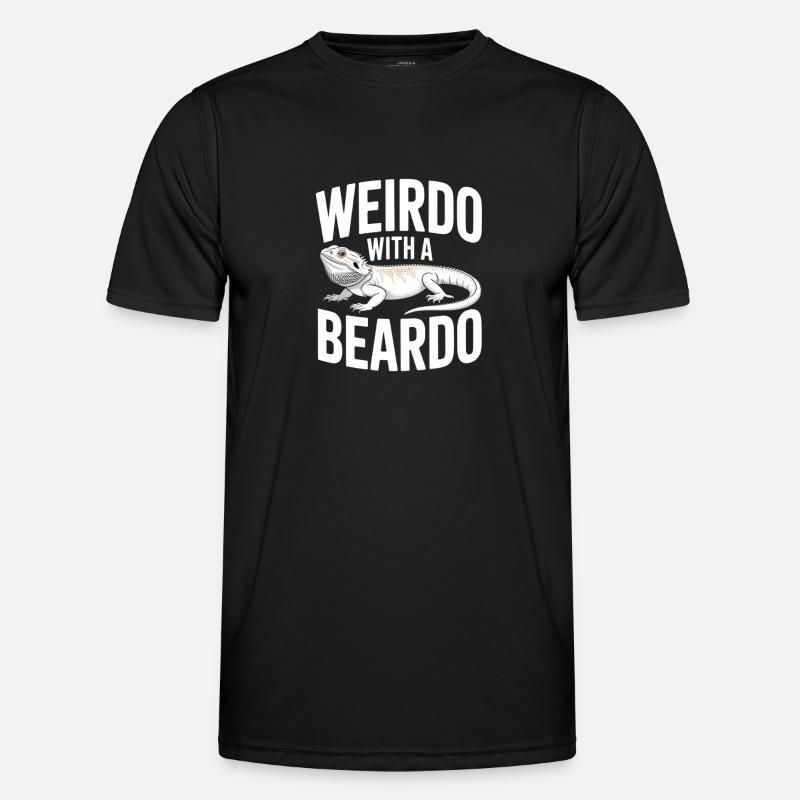 Weirdo Beardo Lizard Tee - Men's Functional T-Shirt - black