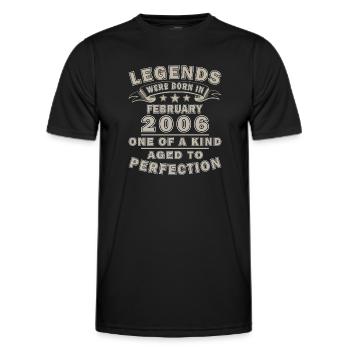 February 2006 Birthday Legend - Men's Functional T-Shirt - black - Front - AI Model Male 178 dark (178cm)
