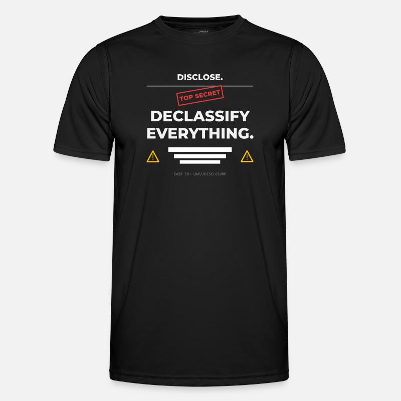 DISCLOSE. Declassify Everything – UAP - Men's Functional T-Shirt - black