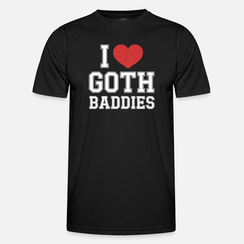 Ich liebe Goth-Bösewichte - Männer Funktions-T-Shirt - Schwarz