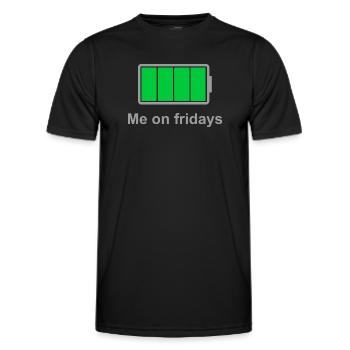 Full Battery Fridays - Männer Funktions-T-Shirt - Schwarz - Vorne - AI Model Male 178 dark (178cm)
