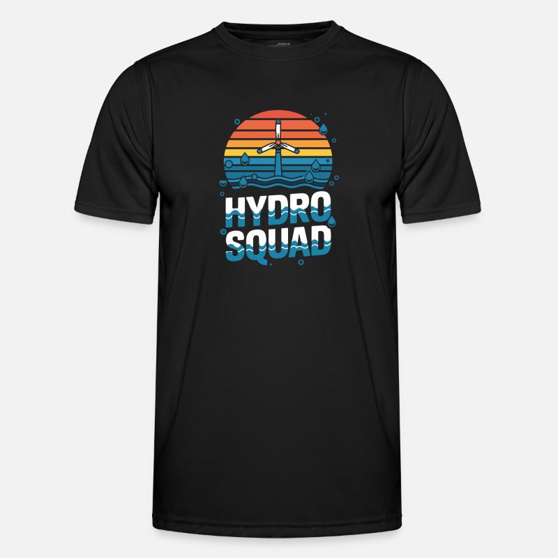 Hydro Squad Hydropower Team Renewable Energy - Men's Functional T-Shirt - black