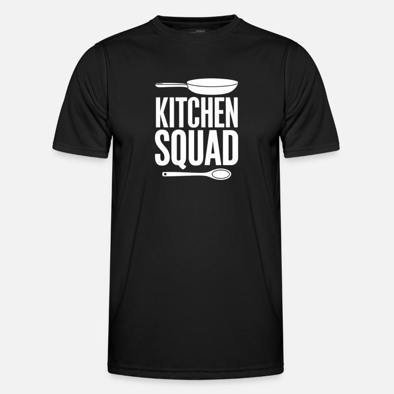  Kitchen Squad Kochteam Küchencrew Hobbyköche - Männer Funktions-T-Shirt - Schwarz