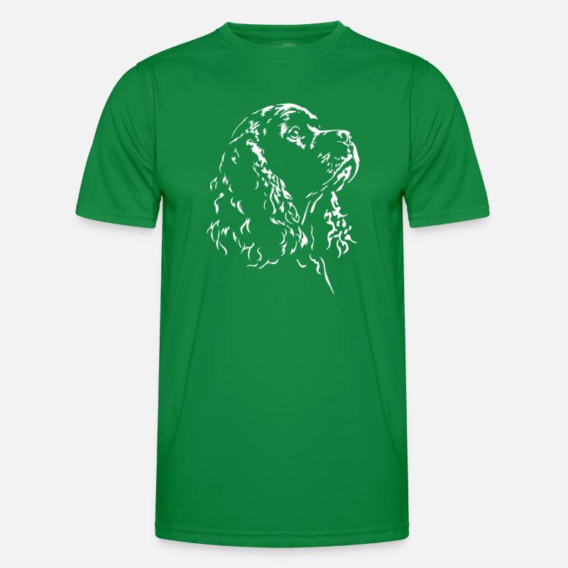 Chiens en silhouette du cocker espagnol américain Wilsigns T-shirt sport Homme