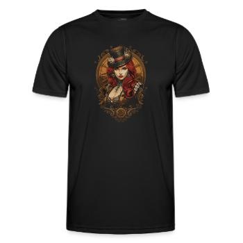 Femmes Steampunk Magnifiques Steampunk - T-shirt sport Homme - noir - Devant - AI Model Male 178 dark (178cm)