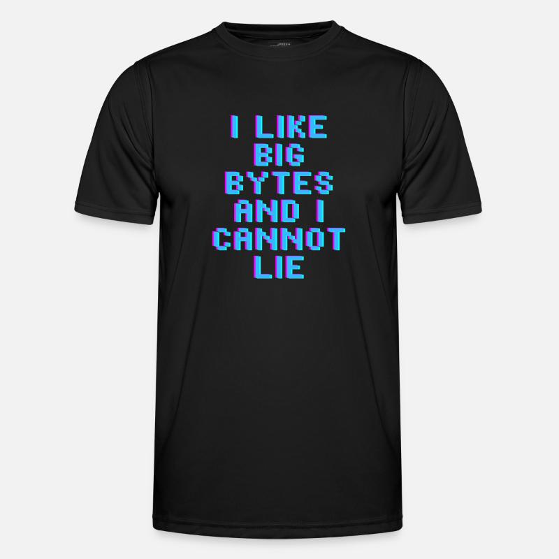 Ich mag große Bytes Männer Funktions-T-Shirt
