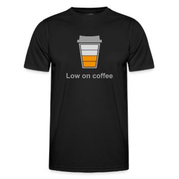 Wenig Kaffee - Männer Funktions-T-Shirt - Schwarz - Vorne - AI Model Male 178 dark (178cm)