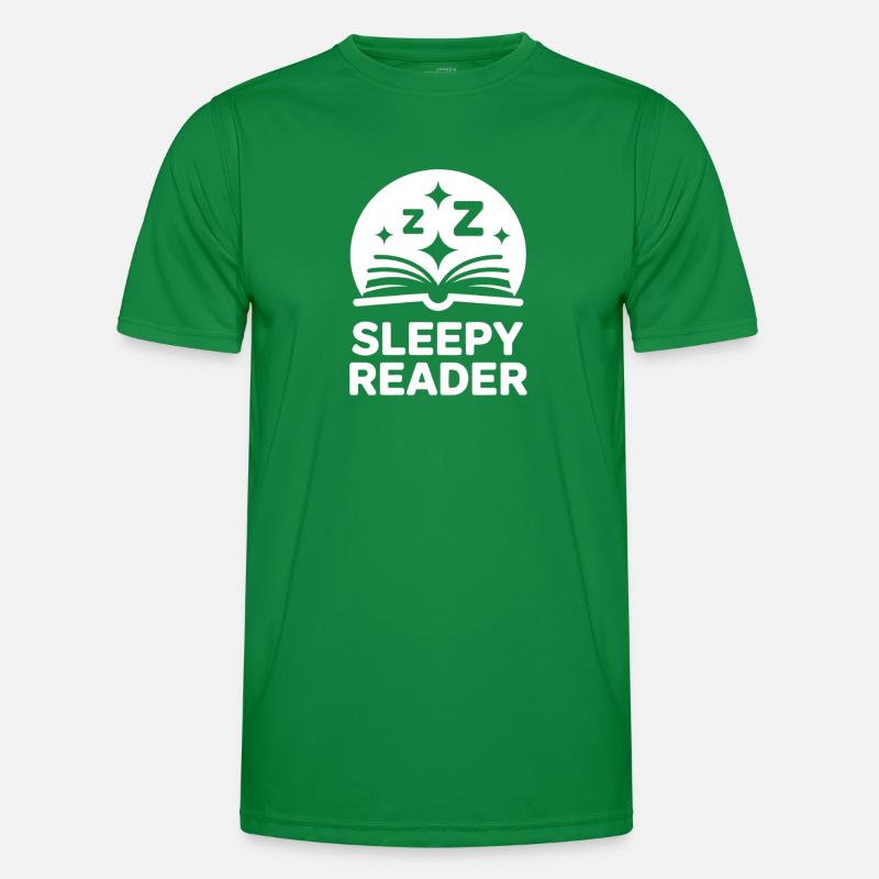 Sleepy Reader Lesen Männer Funktions-T-Shirt