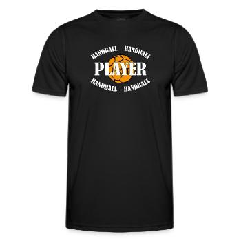 HANDBALL - PLAYER - Men's Functional T-Shirt - black - Front - AI Model Male 178 dark (178cm)